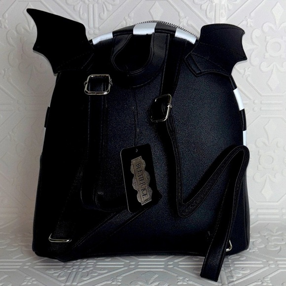 NWT Beetlejuice Recently Deceased Handbook Bat Wing Mini Backpack - Picture 10 of 10